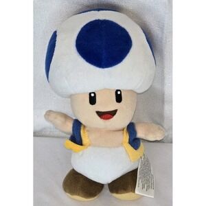 Little Buddy Super Mario All Star‎ Collection BLUE TOAD 8.5" Plush